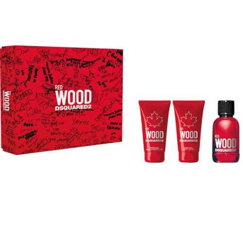 DsQuared Red Wood EdT 50 ml + body lotion  50 ml + shower gel 50 ml